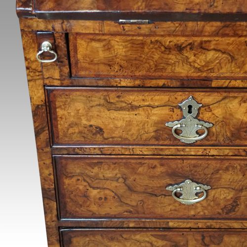 fig 5. George I double dome walnut bureau bookcase