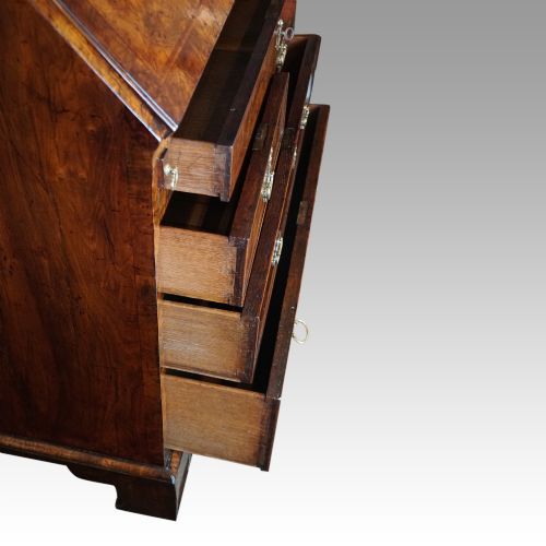 fig 6. George I double dome walnut bureau bookcase
