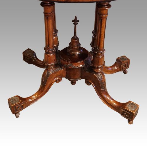 fig 1. Victorian demi-lune card table