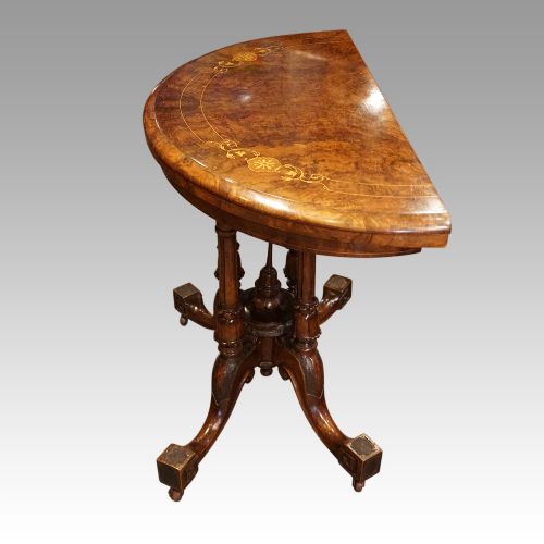 fig 2. Victorian demi-lune card table