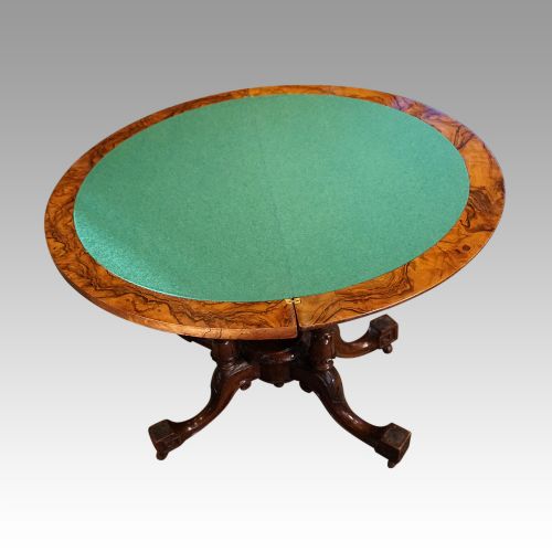 fig 4. Victorian demi-lune card table