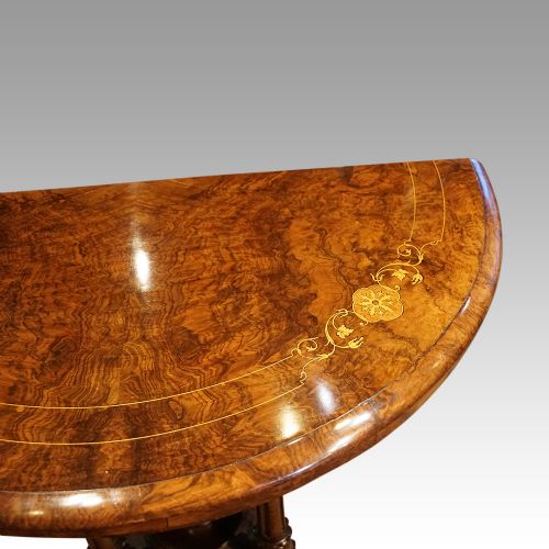 fig 7. Victorian demi-lune card table