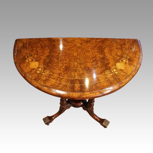 fig 8. Victorian demi-lune card table