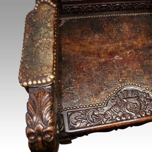 fig 2. Antique carved oak throne chair