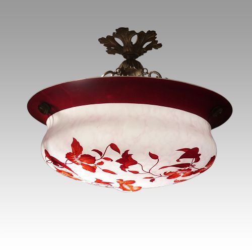 fig 3. Edwardian cameo glass hanging ceiling fitting
