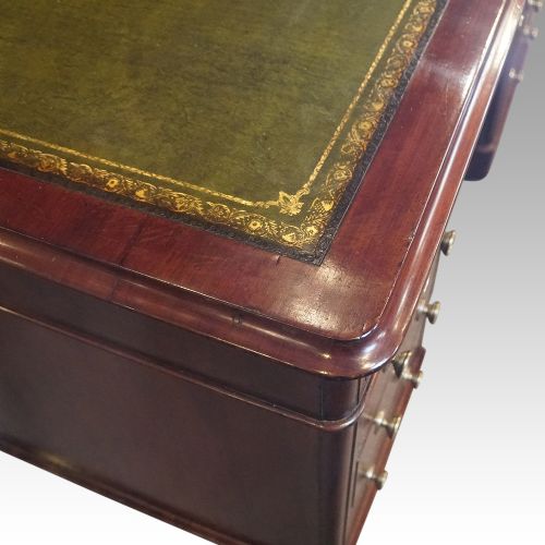 fig 2. Victorian mahogany pedestal desk