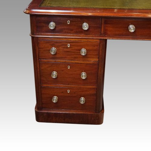 fig 6. Victorian mahogany pedestal desk