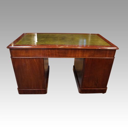 fig 7. Victorian mahogany pedestal desk