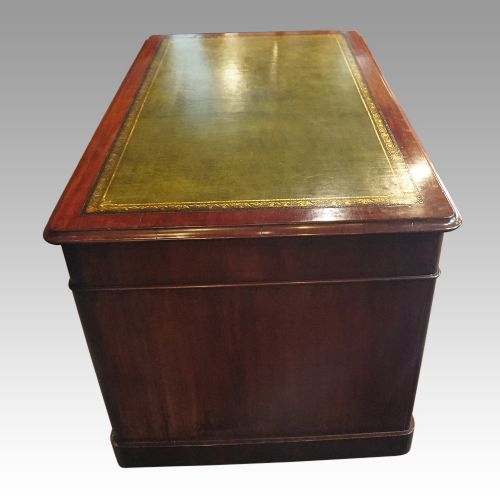 fig 8. Victorian mahogany pedestal desk