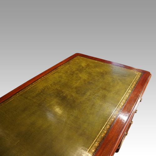 fig 9. Victorian mahogany pedestal desk