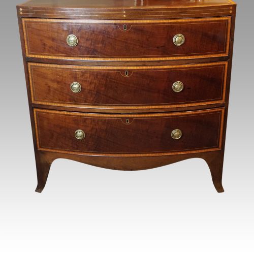 fig 6. George III inlaid bow front chest
