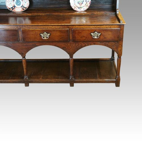 fig 4. Antique oak pot board dresser