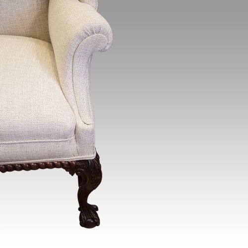 fig 5. Edwardian mahogany wingback settee
