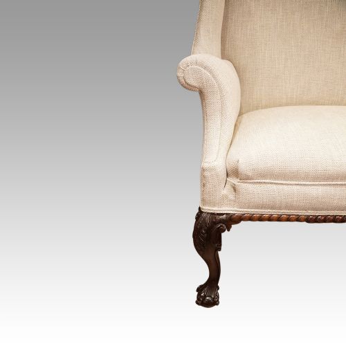 fig 6. Edwardian mahogany wingback settee
