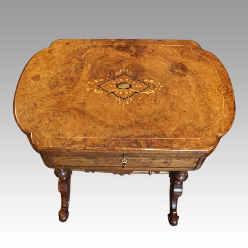 fig 5. Victorian walnut games worktable