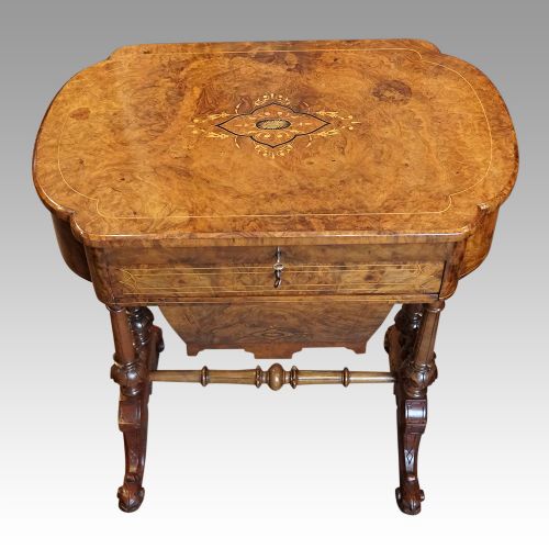 fig 6. Victorian walnut games worktable