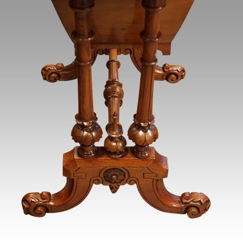fig 7. Victorian walnut games worktable