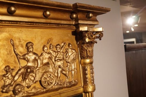 fig 2. Regency triple plate gilt over mantle mirror