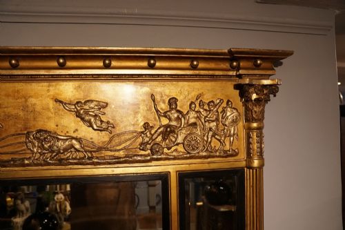 fig 3. Regency triple plate gilt over mantle mirror