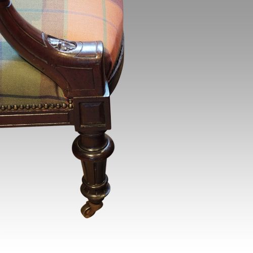 fig 8. Pair of Victorian mahogany easy chairs