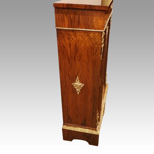 fig 1. Pair of Victorian floral marquetry walnut pier cabinets