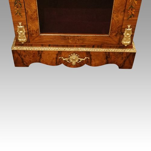 fig 4. Pair of Victorian floral marquetry walnut pier cabinets