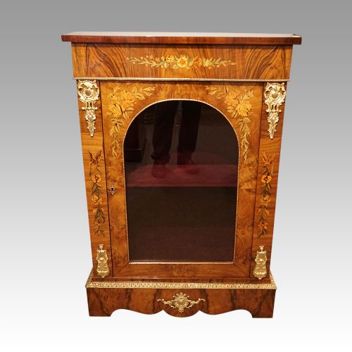 fig 5. Pair of Victorian floral marquetry walnut pier cabinets