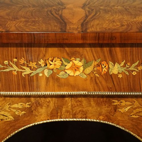 fig 10. Pair of Victorian floral marquetry walnut pier cabinets