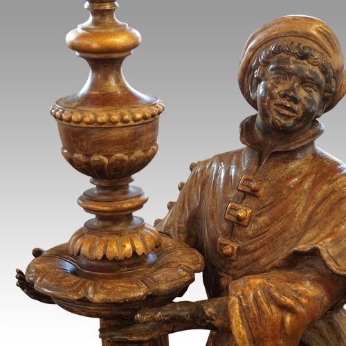 fig 1. Large pair of Venetian Walnut candelabra