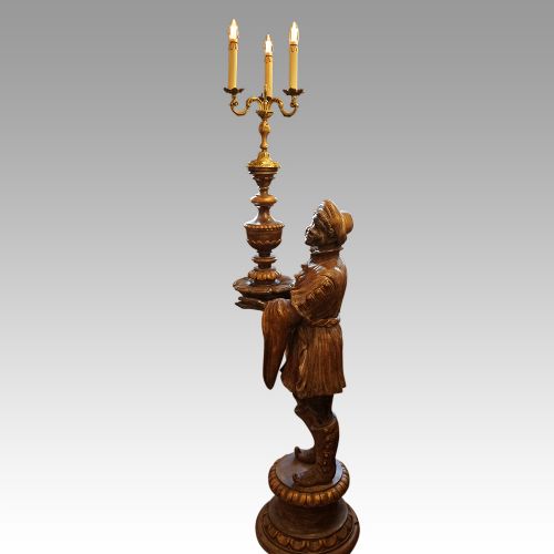 fig 4. Large pair of Venetian Walnut candelabra