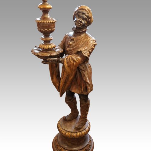 fig 6. Large pair of Venetian Walnut candelabra