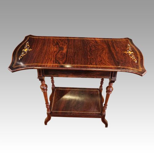 Victorian Inlaid Rosewood Side-table