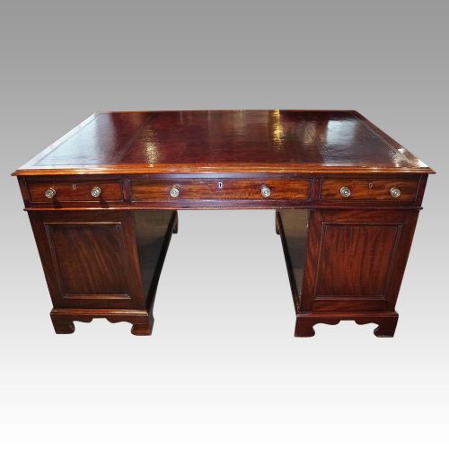 fig 9. Victorian mahogany partners desk