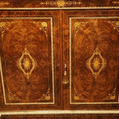 fig 7. Victorian walnut 4 door credenza