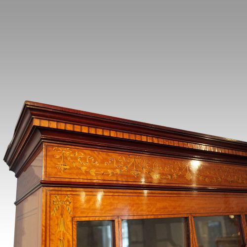 fig 3. Victorian satinwood inlaid display cabinet