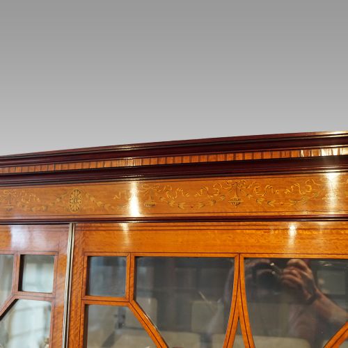 fig 4. Victorian satinwood inlaid display cabinet