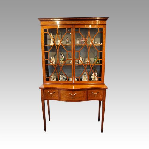 fig 8. Victorian satinwood inlaid display cabinet