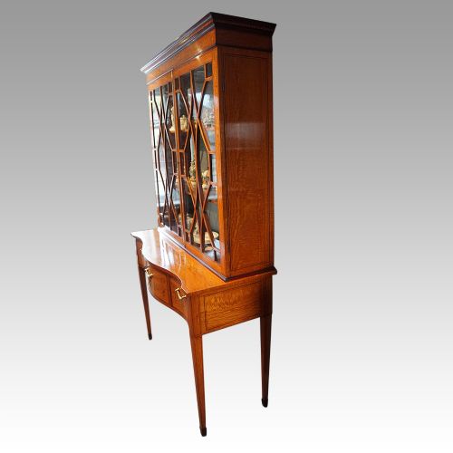 fig 11. Victorian satinwood inlaid display cabinet