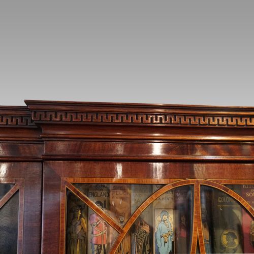 fig 7. George V mahogany breakfront bookcase