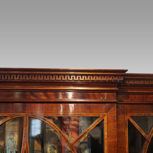 fig 8. George V mahogany breakfront bookcase