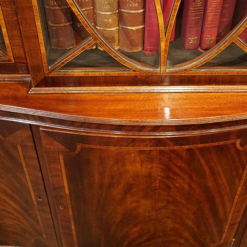 fig 9. George V mahogany breakfront bookcase