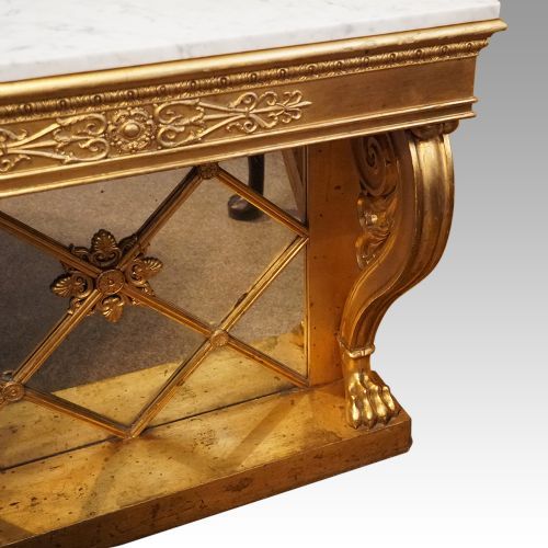 fig 4. 19thc. Empire gilt console table