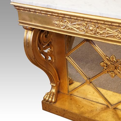fig 5. 19thc. Empire gilt console table