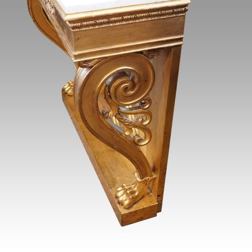 fig 8. 19thc. Empire gilt console table