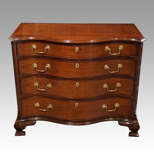 Georgian Style Mahogany Serpentine Chest