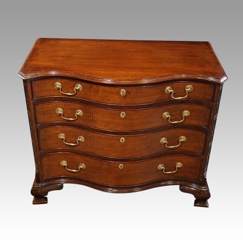 fig 2. Georgian style mahogany serpentine chest