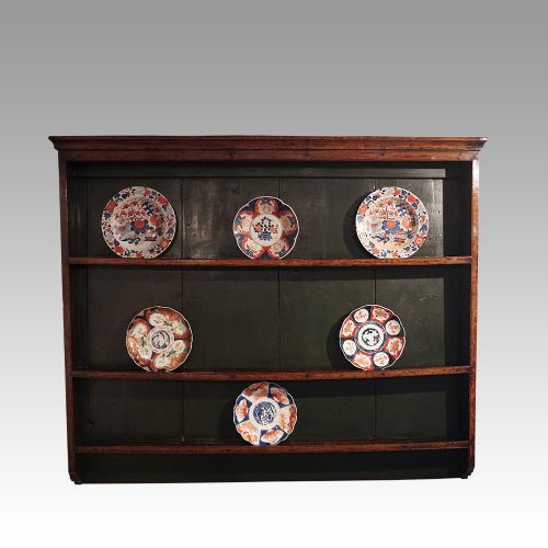 Antique Oak Plate Rack