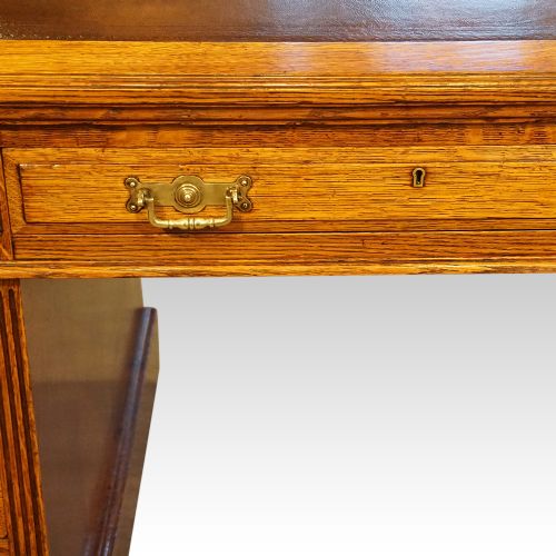 fig 2. Edwardian oak pedestal desk