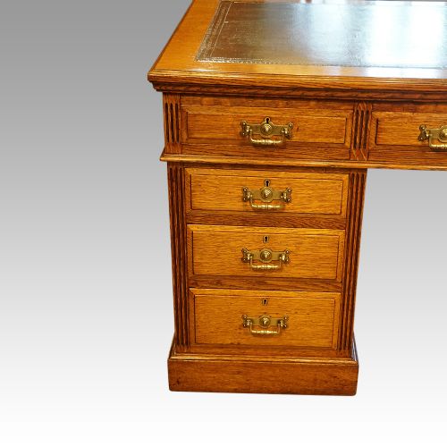 fig 4. Edwardian oak pedestal desk