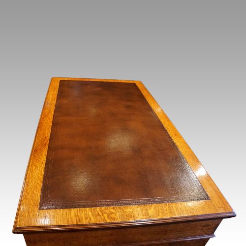 fig 7. Edwardian oak pedestal desk